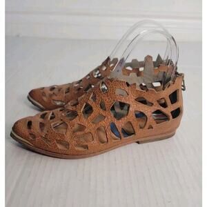 Area Forte Leather Cutout Shoes/Fisherman Sandals sz 36 Bohemian Festival